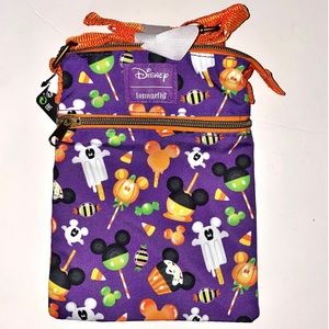 Loungefly Disney Mickey Mouse Halloween Treats Passport Crossbody Bag